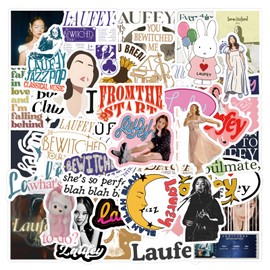 Yuyul 55Pcs Singer Laufey Stickers for Teens Girls Adults, Pop Jazz Singer Stickers Vinyl Waterproof Decals for Laptop Water Bottles Phone Guitar Notebook Luggage Scrapbook Skateboard