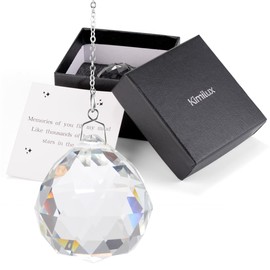kimilus Modern Grief Gift Memorial Gift for Loss of Loved One, Loss of Father, Loss of Mother Remembrance Gifts 40 mm Crystal Ball Rainbow Maker Best for Daily Remembrance