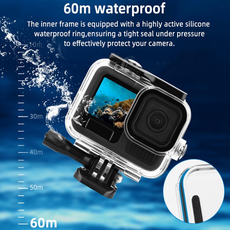 Waterproof Case for Go Pro Hero 13, Protective Underwater Diving