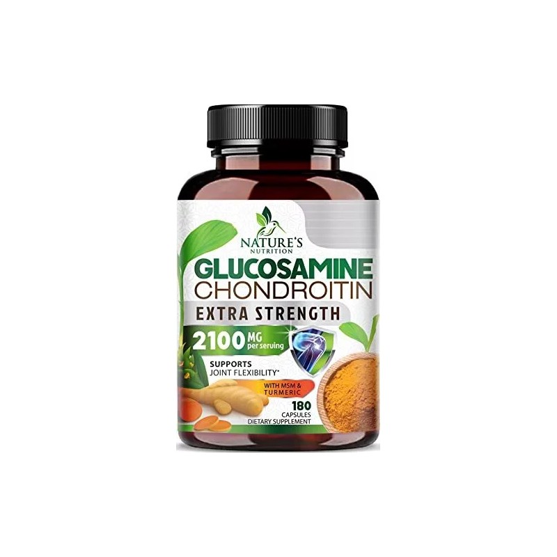 Nature's Nutrition Glucosamine Chondroitin Tumeric MSM Triple Strength Joint Support