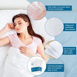 2 Pack Disposable Bed Sheets Include 2 Bed Sheets 2 Quilt Cover 4 Pillowcases, Portable Bedspread Bedding Kit for Travel Business Trip Spa Hospital