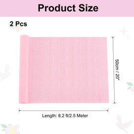MECCANIXITY Crepe Paper Rolls 8 ft Long 20 Inch Wide for Various Large Hanging Party Backdrop DIY Decoration, DIY Supplies, Pink Pack of 2