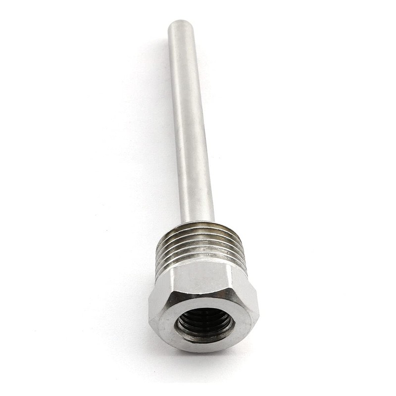 heyous 2 piezas 1/2 pulgada NPT 100 mm Thermowell acero