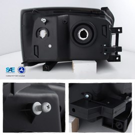 AKKON - For 2005-2007 Dodge Dakota OE Replacement Chrome Bezel Headlights Driver/Passenger Head Lamps Pair New