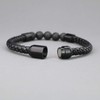 COAI Genuine Lava Magnetic Clasp Leather Mala Prayer Stones Bracelet