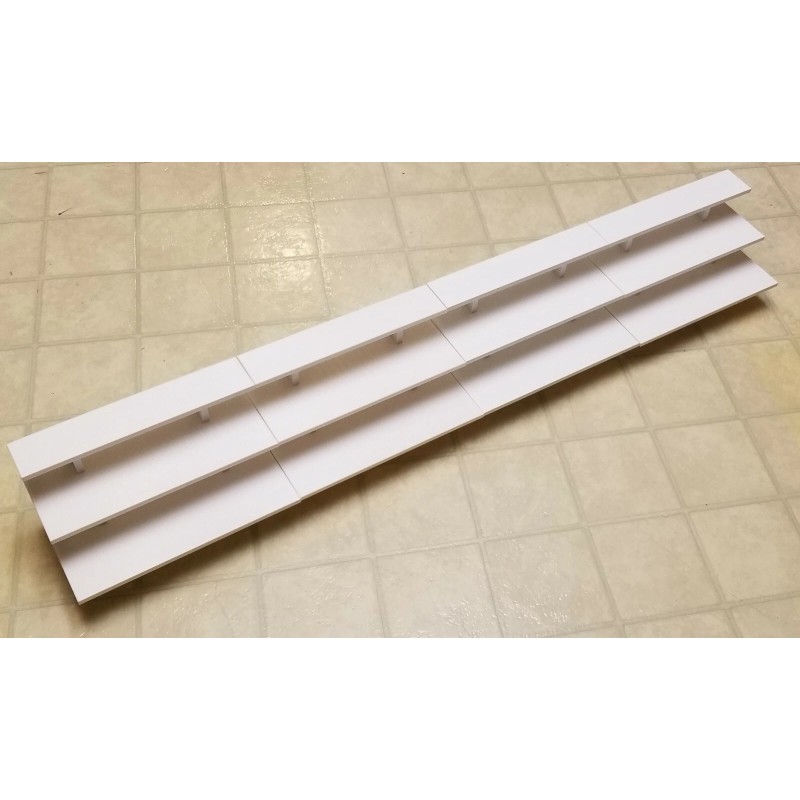 DJRV.com 10-inch White 3-Tier Riser Display Stand Shelf Figurine and