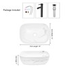 KGAR Bathroom Vessel Sink 18'' x 12.6'' Ceramic Porcelain Bathroom