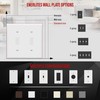 ENERLITES - FBA_8812-W-10PCS Toggle Light Switch Wall Plate, Size 2-Gang