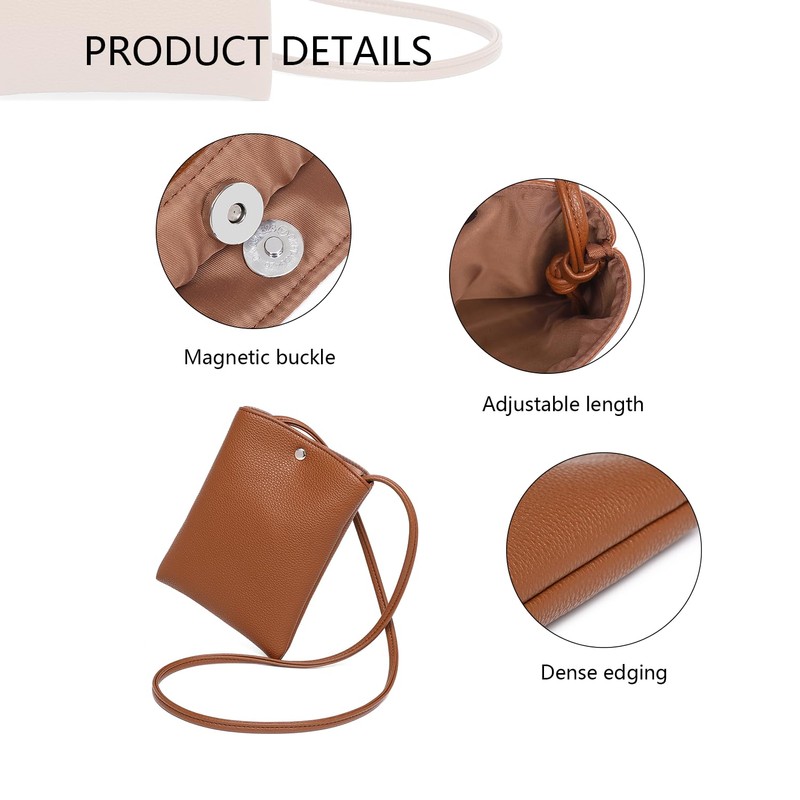 YONBEN PU mobile phone bag simple and versatile style messenger