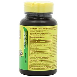 Nature Made Chewable Vitamin C 500 mg Tablets, 60 Count to Help Support the Immune System (Pack of 3)