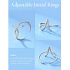 Women Knuckle Ring Alphabet Letter Q Name Style Wrap Ring