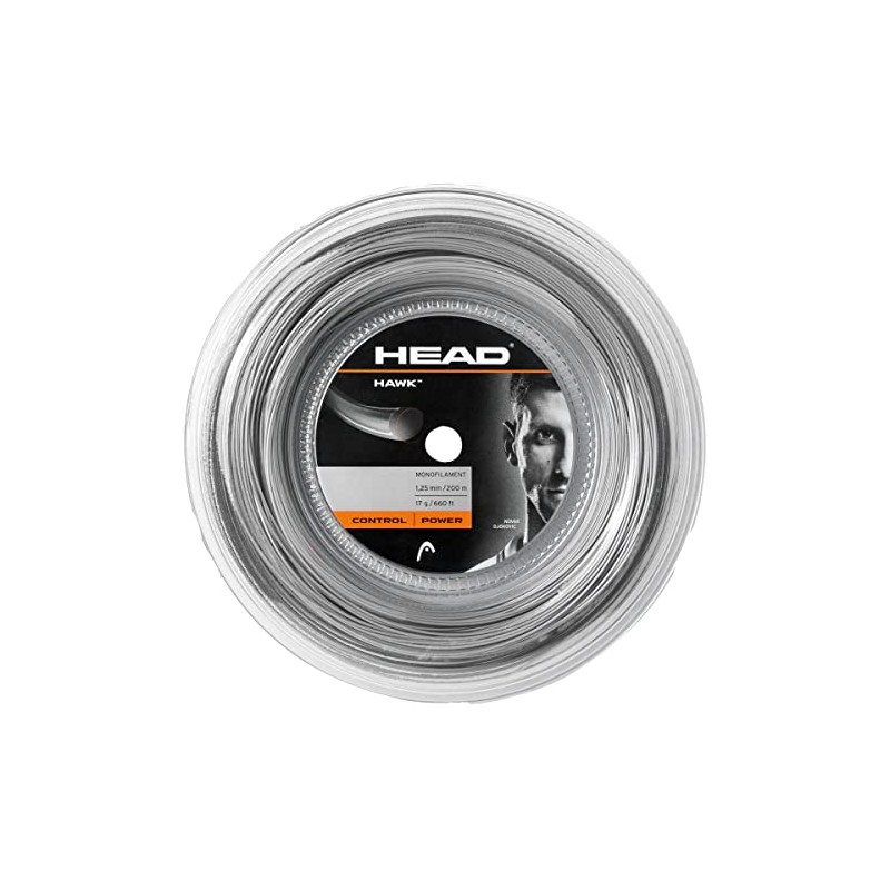 HEAD Unisex's Hawk Reel Racquet String-Multi-Colour/Green, Size 18