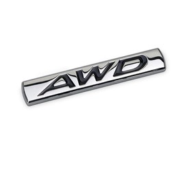 Dsycar 3D Metal AWD Logo Emblem Tailgate Side Sticker Badge Car Decals - Chrome Finish Metal Emblem AWD Badge for 4 Wheel Drive SUV Off Road Tailgate (TYPE1# AWD)