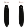 FESHFEN Straight Ponytail Extensions, Long Drawstring Pony Tails Synthetic Hair