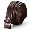 TRIWORKS Western Belt for Men without Buckle Cowboy Leather Belt