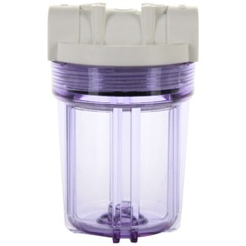 Hydronix HX-HF3-5CLWH12 5" Housing Rib Cap for RO & Filtration Systems, 1/2" Ports, 1 Count (Pack of 1), Clear/White