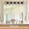 Diflart 5.7 Sq.ft Mirror Backsplash Tiles for Kitchen, Silver Subway,