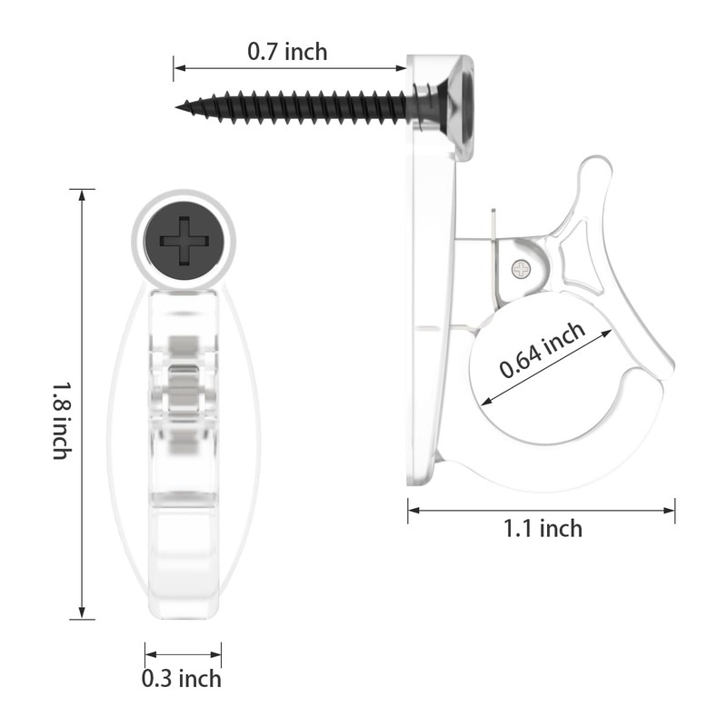 GEZIDEA Light Hanger Hooks, Screw-in Hooks for Hanging String Lights,