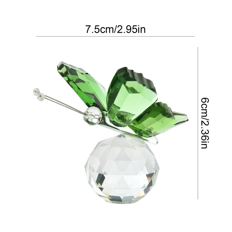 Crystal Butterfly Figurine, Animal Ornament Decoration, Handmade Creative Novelty Elegant