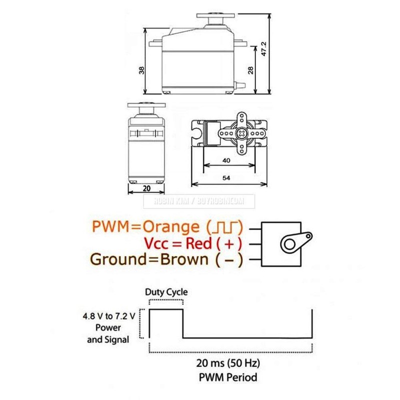 4-Pack Servo Motor MG995 Control Angle180 Metal Gear Servo 13KG