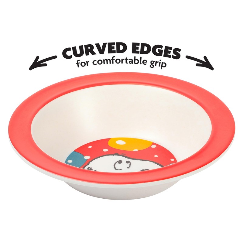 Peanuts Snoopy Fun Times 5-Piece Bamboo Melamine Dinnerware Set For