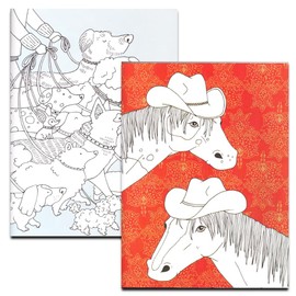 Animal Coloring Book Set for Adults -- Pack of 3 Premium Adult Coloring Books (Animals Collection)