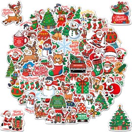 BCCSNNM 100Pcs Christmas Stickers,Non-Repeating Holiday Stickers for Crafts Cards Christmas Gifts Stocking Stuffers for Kids Boys Girls