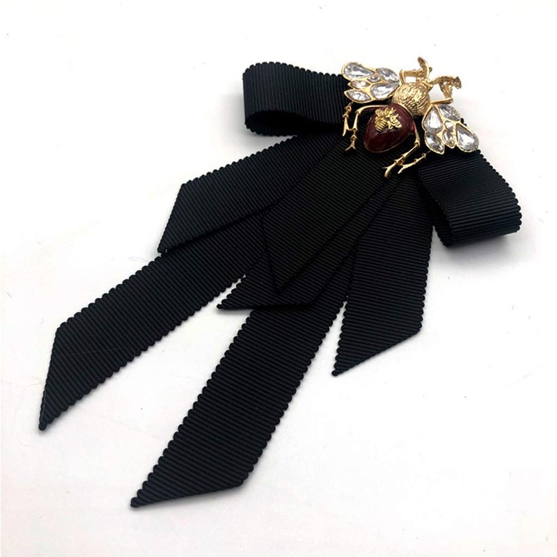 Lijun Vintage Band Women Big Bowtie Bee Bowknot Bow Tie