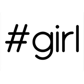#Girl Hashtag (2 Pack) Vinyl Decal Sticker | Cars Trucks Vans SUVs Windows Walls Cups Laptops | Black | 2-5.5 inch Decals | KCD2276