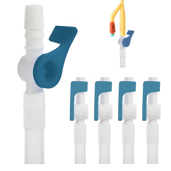 5 Packs Catheter Valve, Urine Drainage Catheter Valves, Comfortable Soft