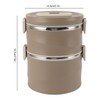 Insulated Food Container 304 Stainless Steel PP Stackable Portable Round