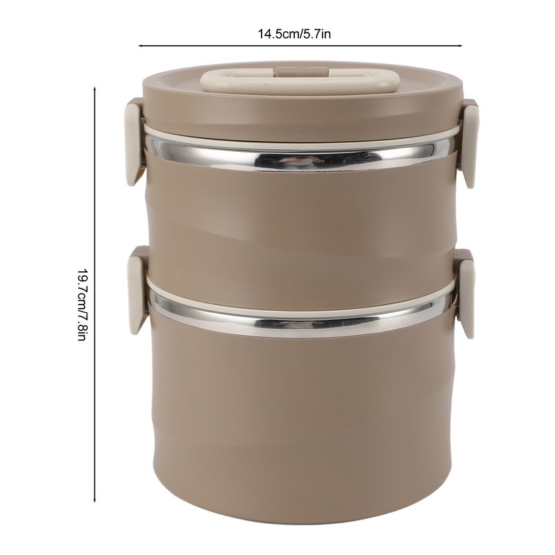 Insulated Food Container 304 Stainless Steel PP Stackable Portable Round
