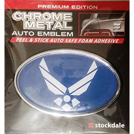 Air Force SD Ultra Premium Metal Chrome Car Auto Emblem United States Military