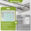 Creatyi 28 to 75 Inches Double Shower Curtain Rod Adjustable