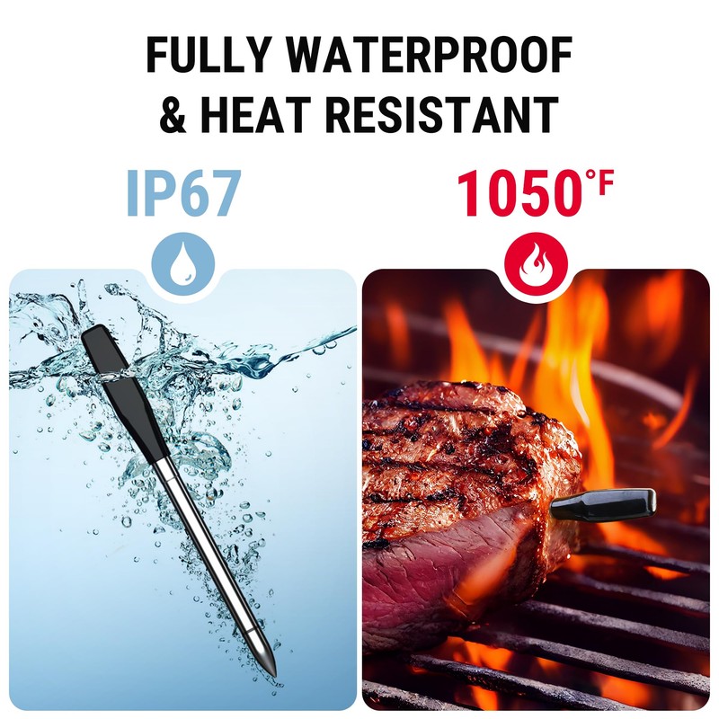 TempSpike Wireless Meat Thermometer Digital with App, WiFi & Bluetooth