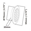 Cotarba Satin 70 mm 2.75" Circle Air Vent Grille Round
