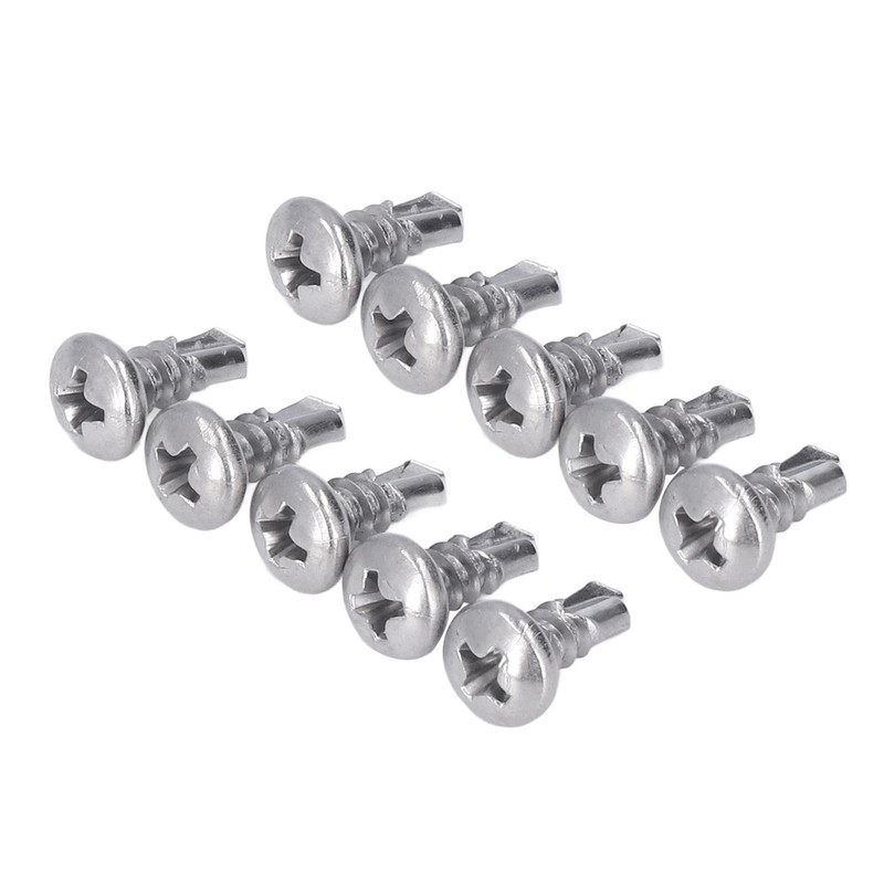 200Pcs Self Drilling Screw Stainless Steel Round Head M4.8x13 Fastener