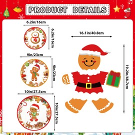 Gingerbread Christmas Cupcake Stand with Toppers for Party Decorations