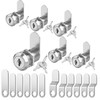 Hecfu 6 Pcs Cabinet Locks with Keys, 1-1/8" Cam Locks