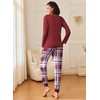 Ekouaer 2 Pack Womens Pajamas Set Long Sleeve Sleepwear Top