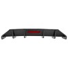 KUAFU Rear Bumper Diffuser Spoiler W/ Led Light Carbon Look