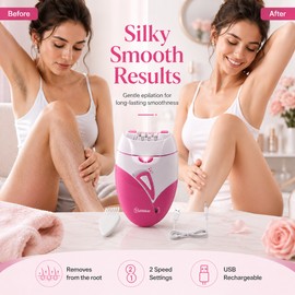 USB Rechargeable Epilator for Women – Full Body Hair Remover for Face, Bikini, Underarms & Legs