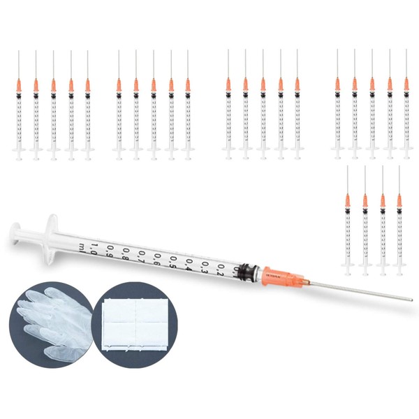 25 Refill Syringes 1 ml with Blunt Needle, 4 x