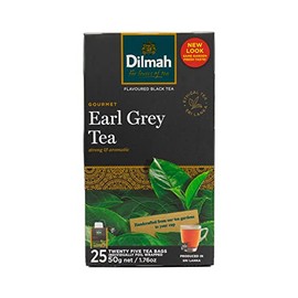 Dilmah, Earl Grey Tea 50 gr, Caja con 25 piezas (2 gr por pieza)