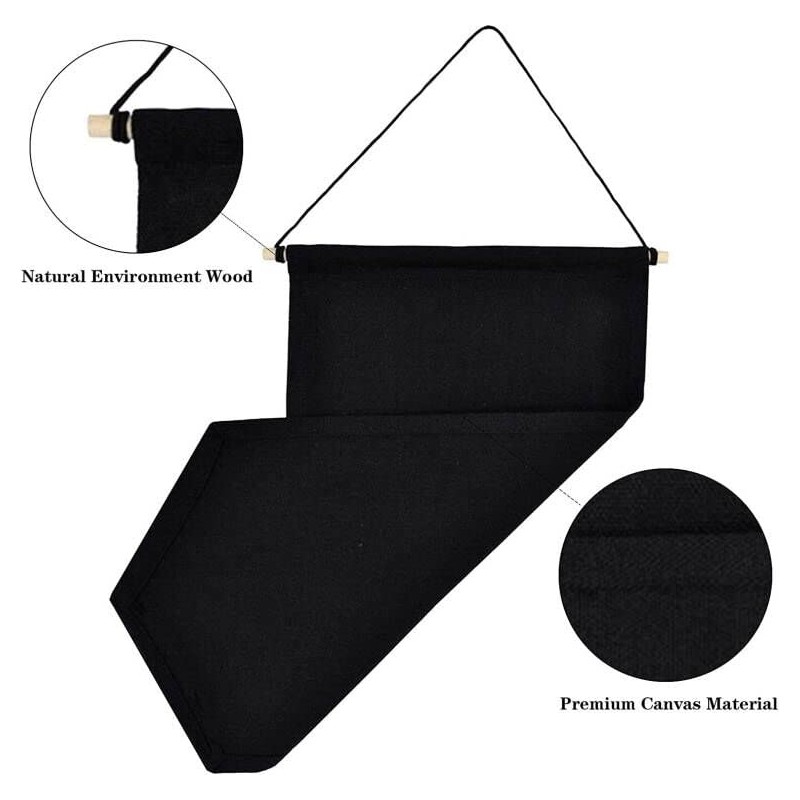 Anekoul 2Pcs Wall Display Banners Blank Wall Canvas Banner Enamel