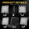Colight 4Pcs 48W LED Work Light Truck OffRoad Tractor Flood