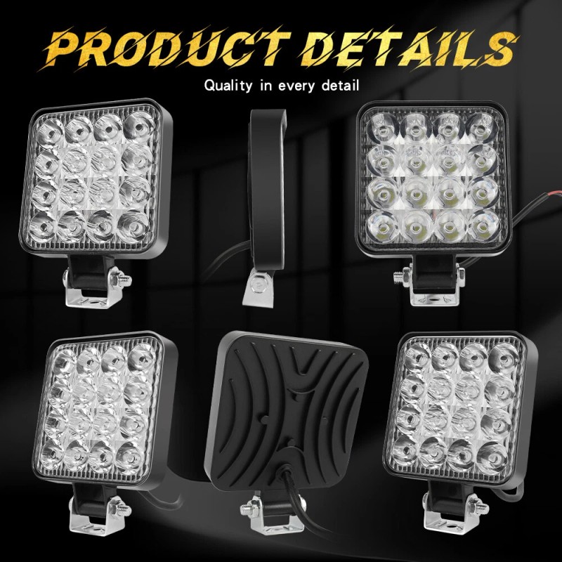Colight 4Pcs 48W LED Work Light Truck OffRoad Tractor Flood