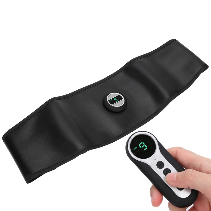 Smart Abdominal Muscle Trainer TENS PU Leather Slimming Belt Rechargeable