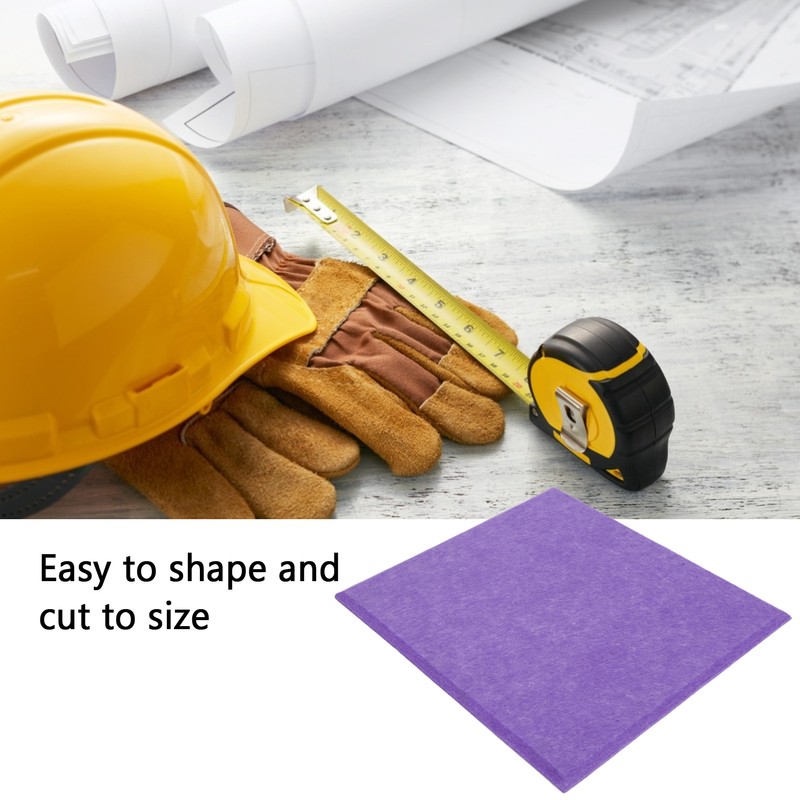 6Pcs Acoustic Absorption Panel Thickened Reduce Reverb SoundProof Padding Absorber(Purple