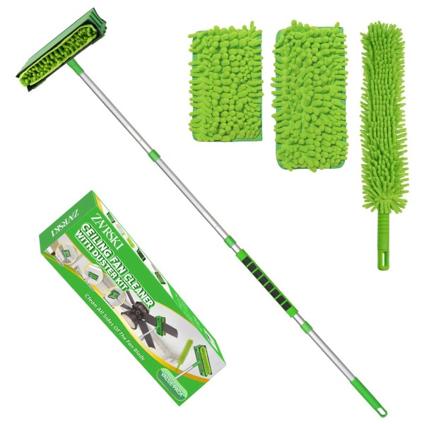 Zavrski Ceiling Fan Cleaner Duster With 6 Ft/72'' Extension Pole